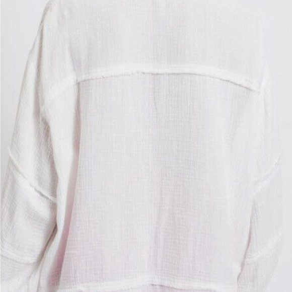 Easel balloon sleeve gauze gray hem shirt Sz 3x TT - Picture 2 of 9